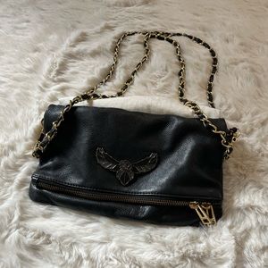 Zadig & Voltaire leather bag with gold chain straps